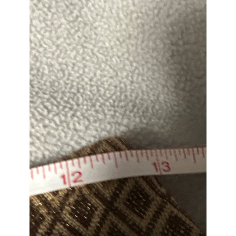 Express XS Brown Diamond Pattern Knee-Length Skirt Retro Metallic Accents office - Picture 4 of 5